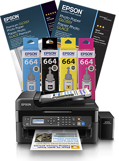 Epson EcoTank L565 plus Ink Set and Papers
